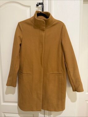Brown tan funnel neck zip up jacket old navy size small